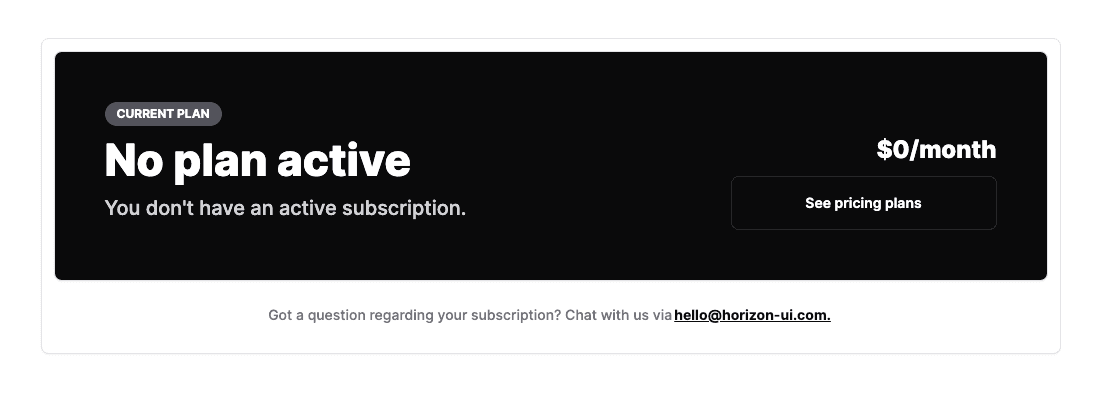 Subscription Page