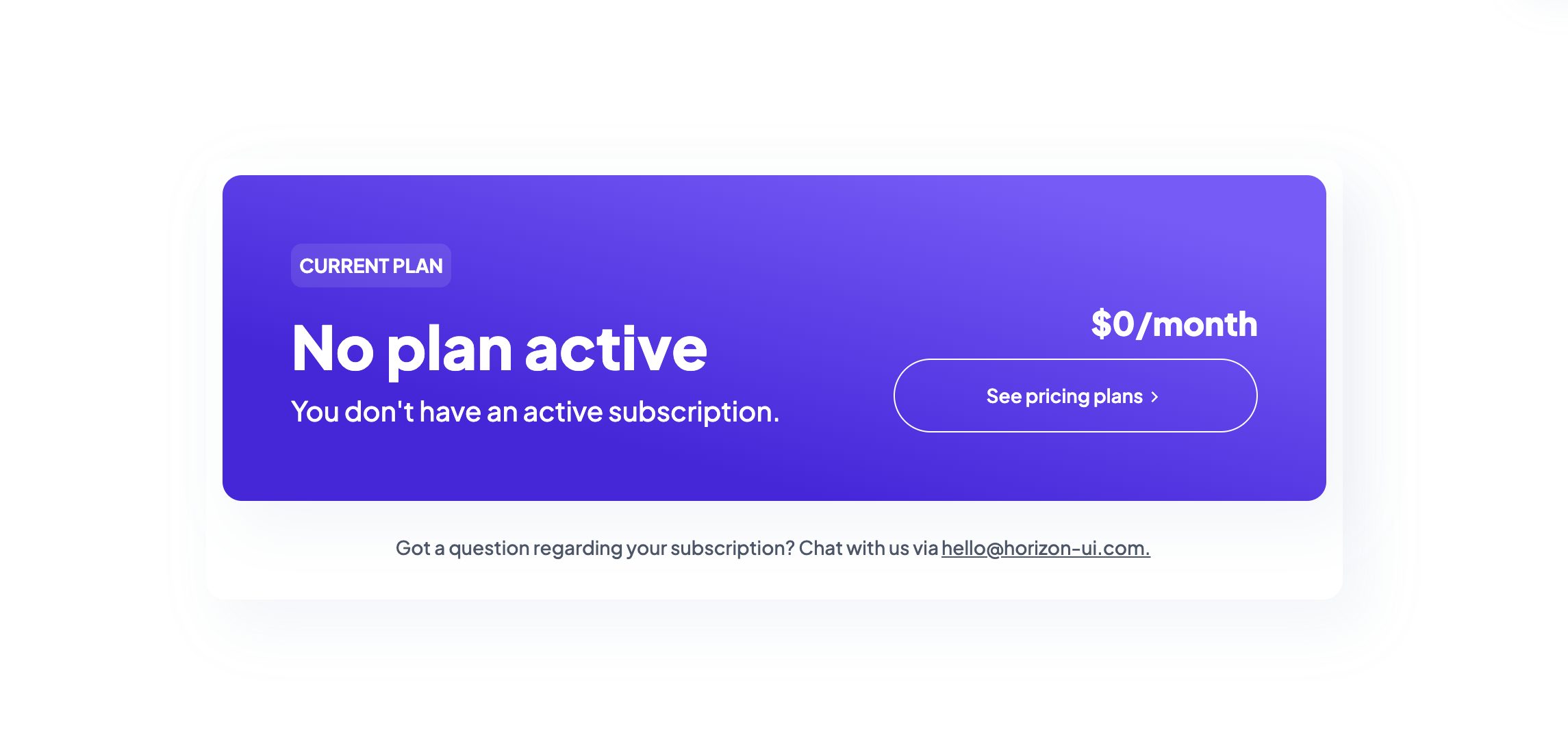 Subscription Page