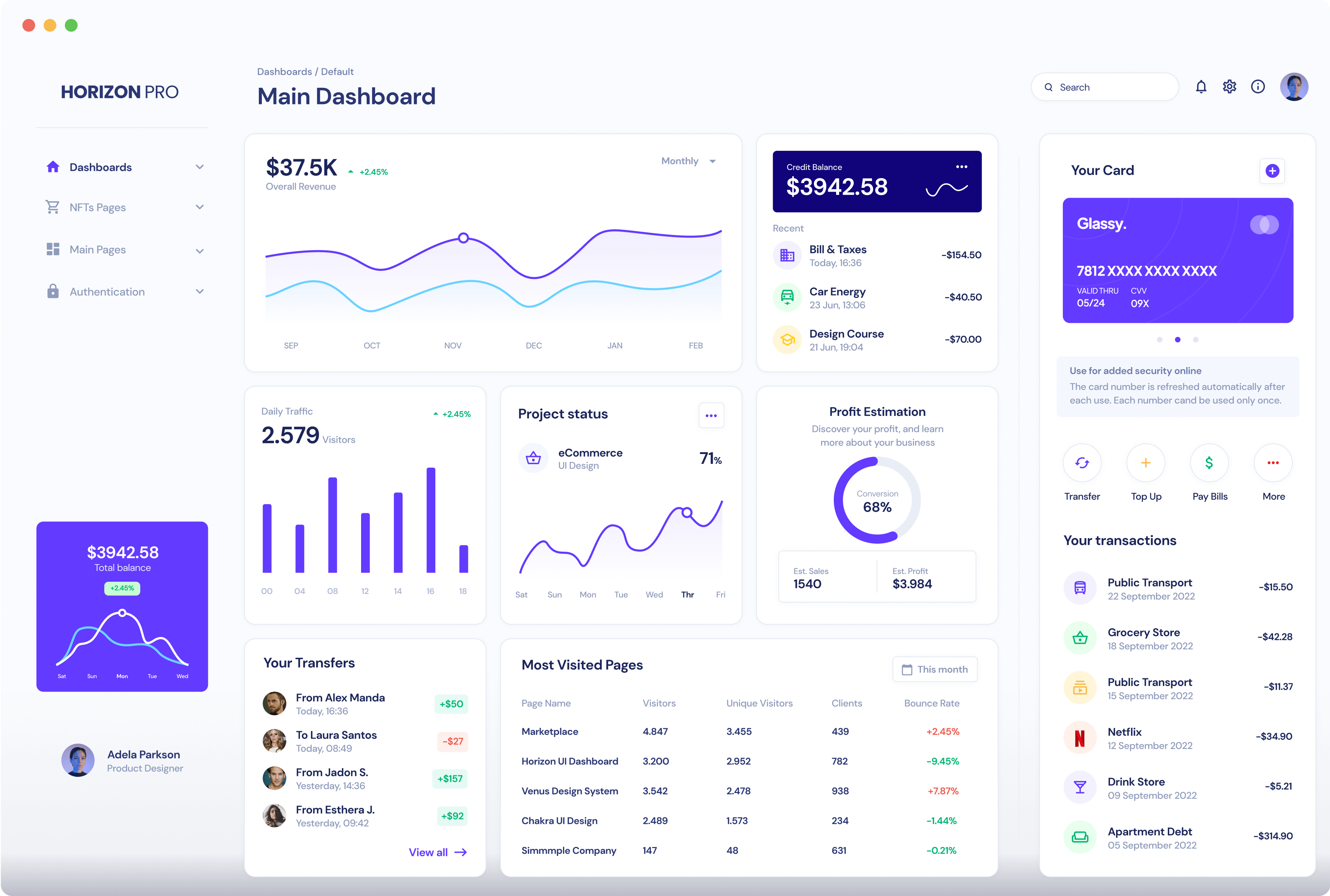 Horizon Corporate Template: The Best Admin for Your Business